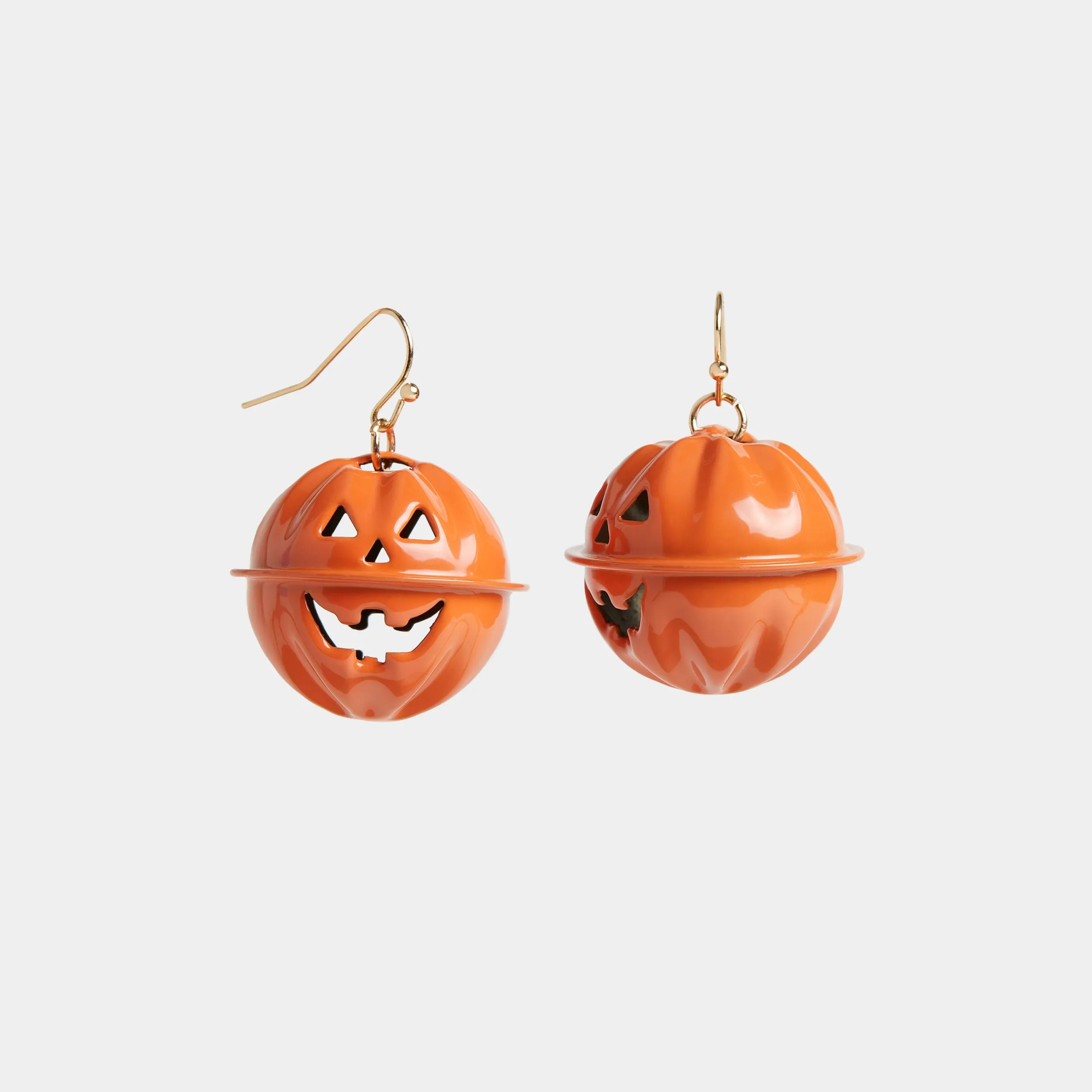 Jingle Ball Pumpkin Earring - Orange