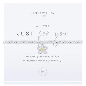 Joma Jewellery Silver A Little 'Just For You' Flower Bracelet