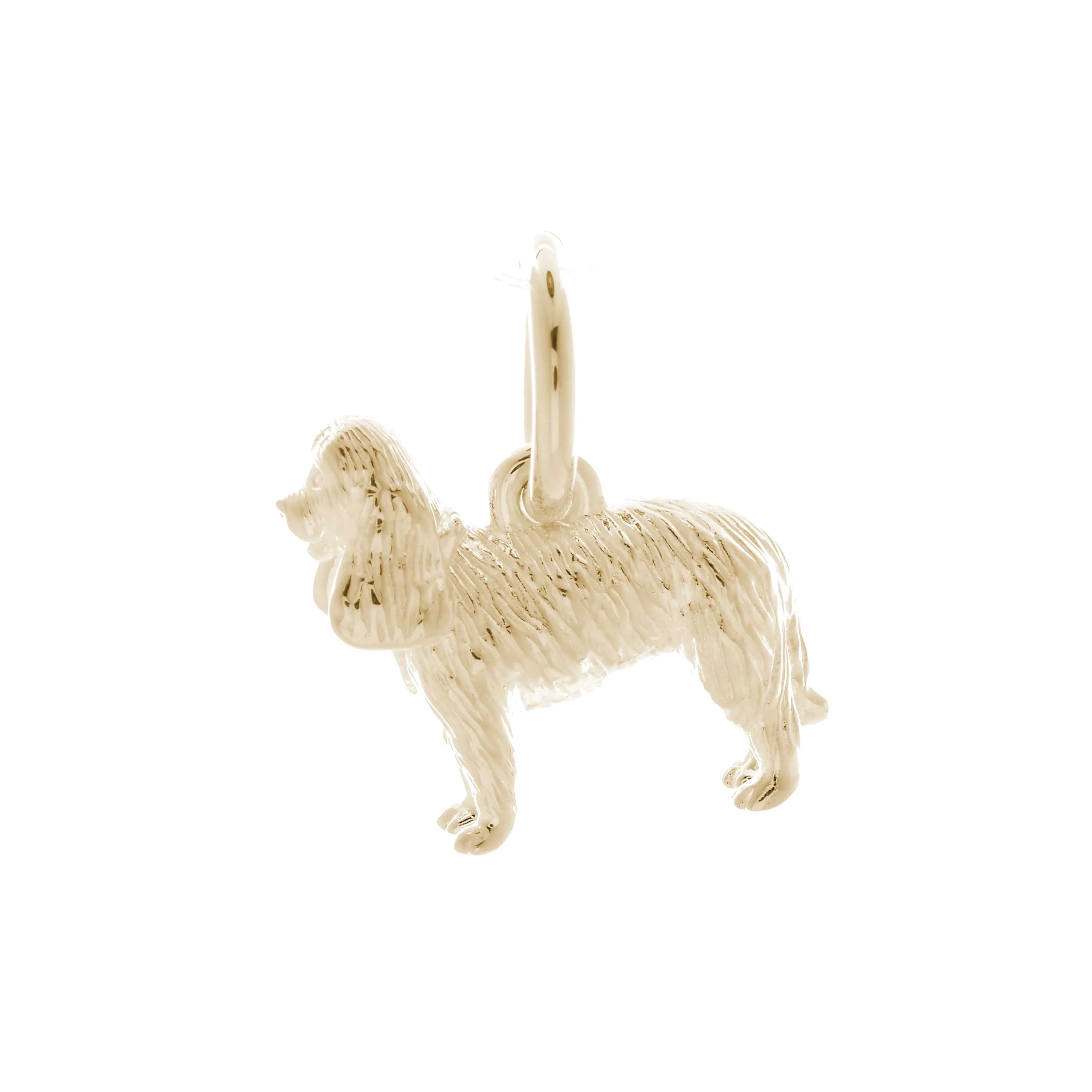 King Charles Spaniel Solid Gold Dog Charm