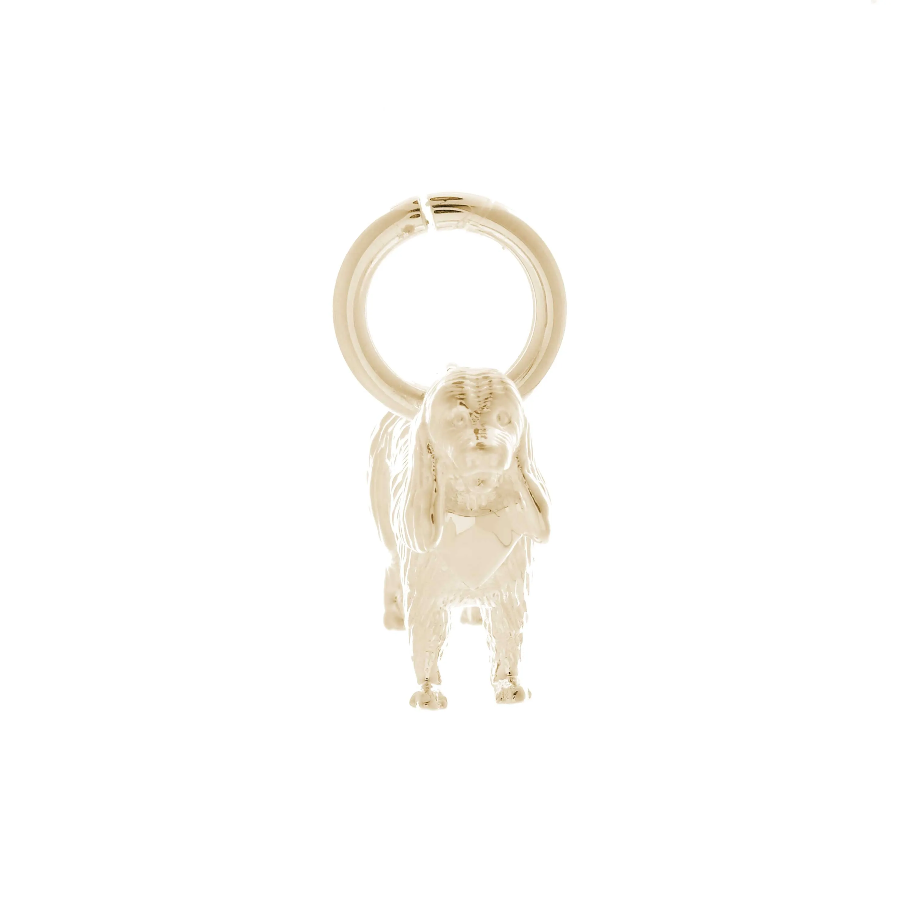 King Charles Spaniel Solid Gold Dog Charm