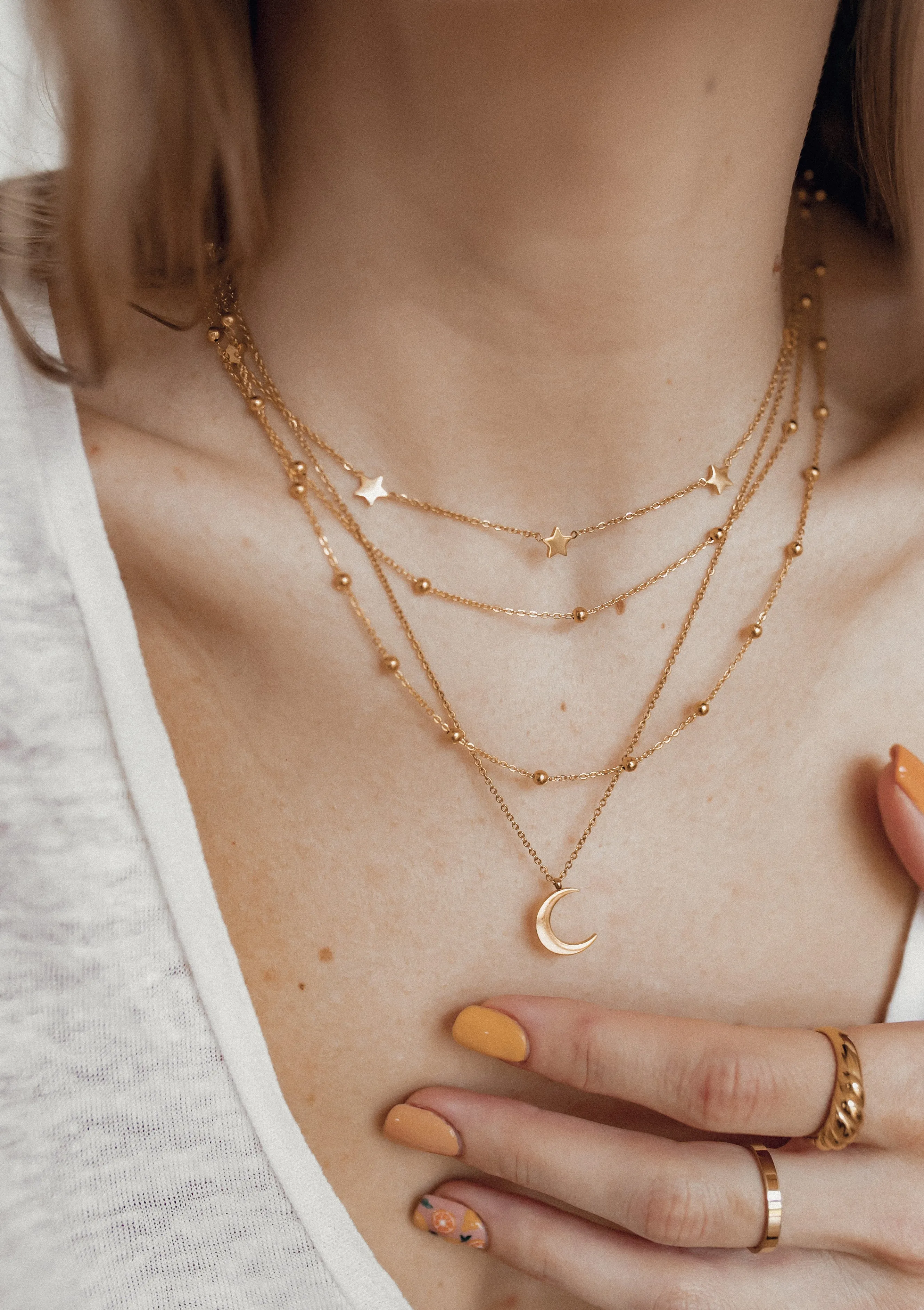 Layered Necklace Gold