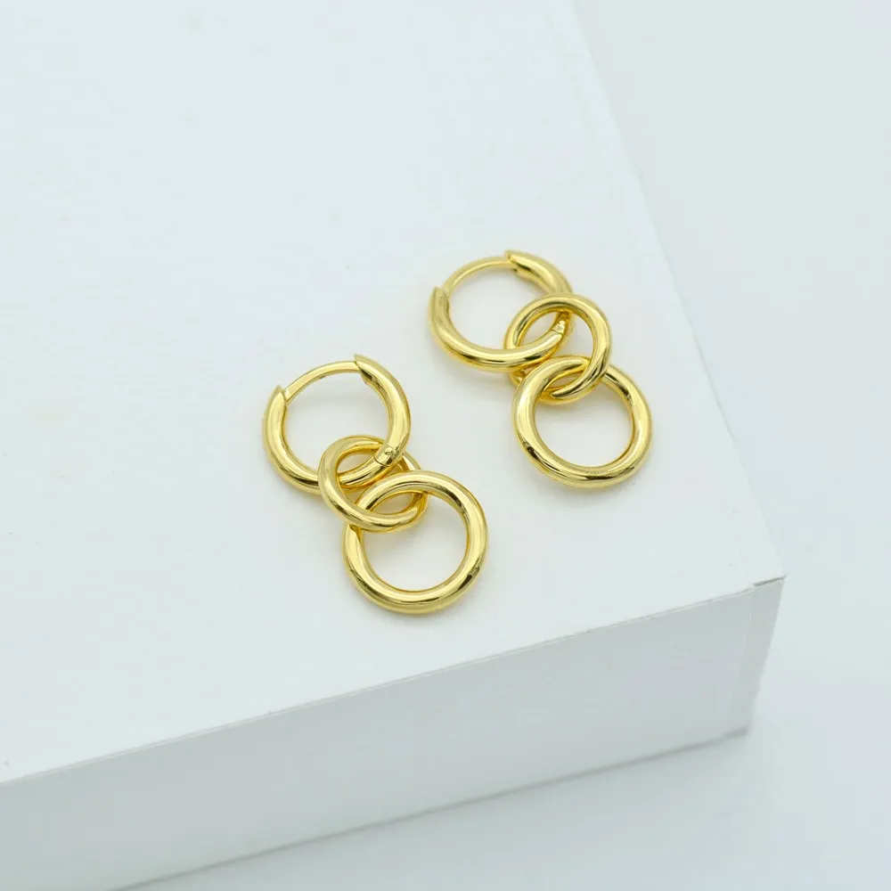 Linda Tahija Kindred Link Earrings, Gold or Silver