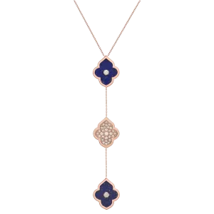 LUCE COLOUR - NECKLACE ROSE GOLD PAVE LAPIS LAZULI & 2 DIAMONDS M