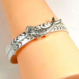 Mermaid White & Silver Leather Bracelet