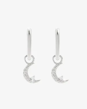 Moon Hoop Earrings