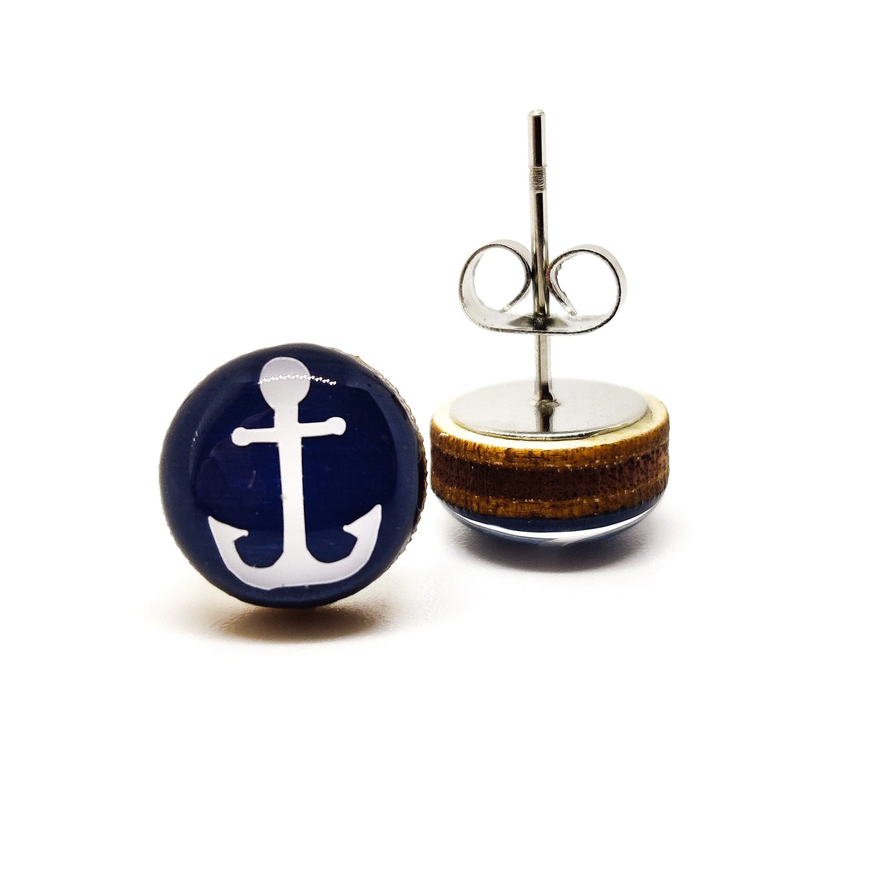 Nautical Anchor Stud Earrings by Candi Cove Designs