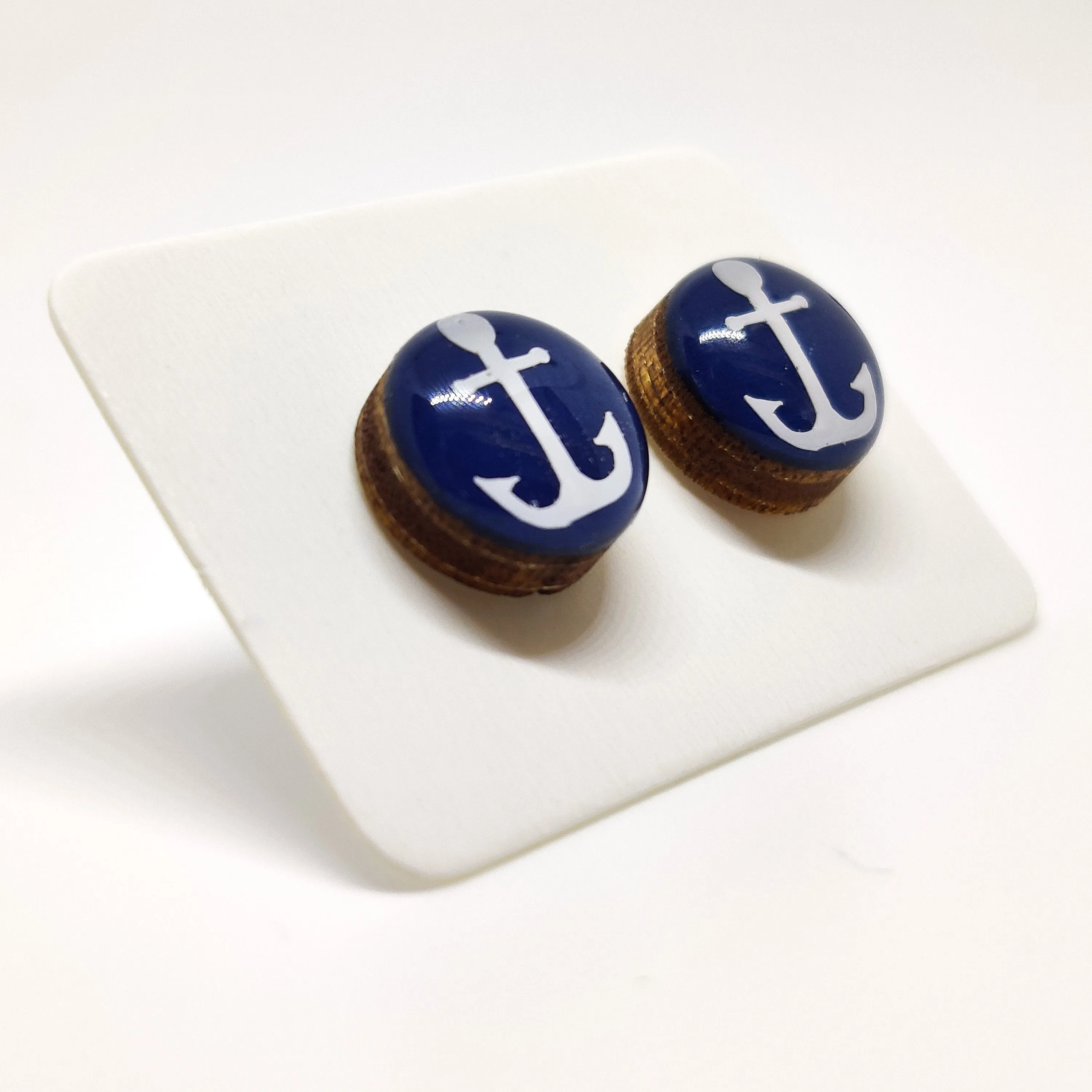 Nautical Anchor Stud Earrings by Candi Cove Designs