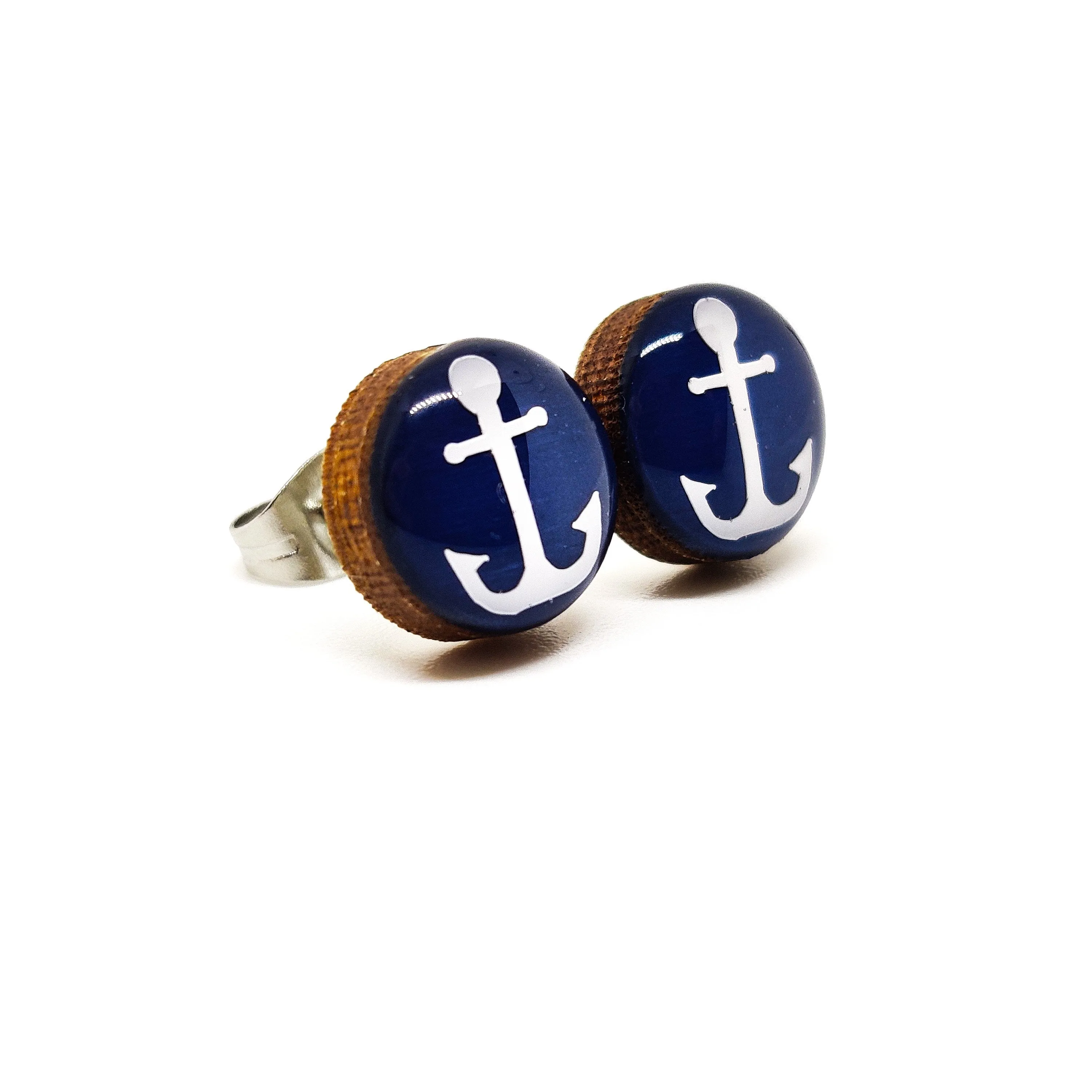 Nautical Anchor Stud Earrings by Candi Cove Designs