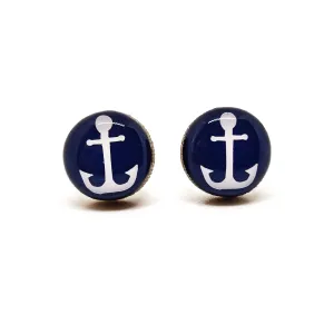 Nautical Anchor Stud Earrings by Candi Cove Designs