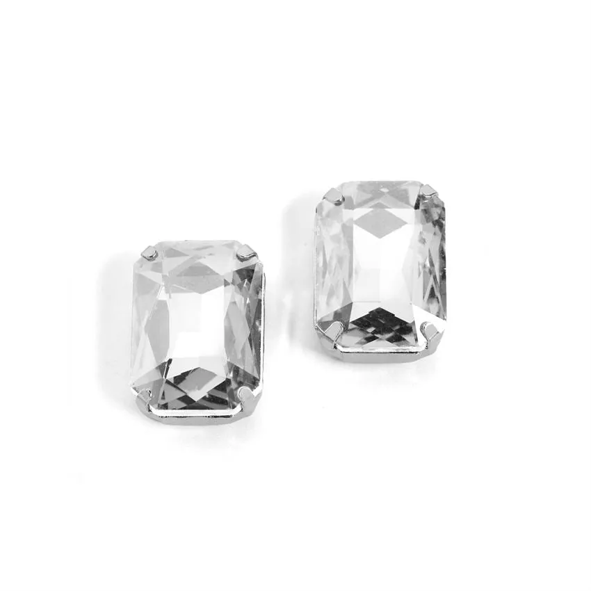 Octagon Jewel Earring - Clear