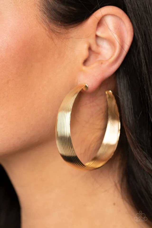 Paparazzi Earring ~ Desert Wanderings - Gold