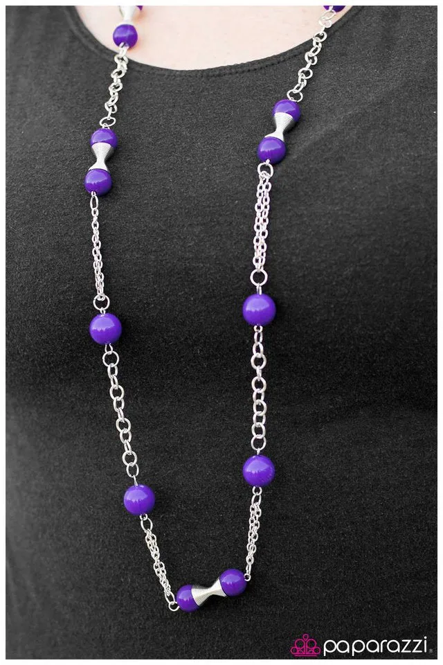 Paparazzi Necklace ~ Commander in Chief - Purple