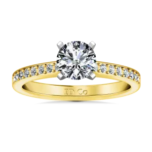 Pave Engagement Ring Belle 14K Yellow Gold