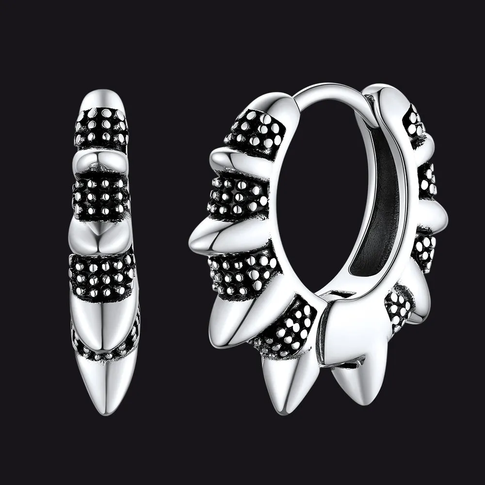 Punk Rivet Huggie Hoop Earrings Piercing For Men Women