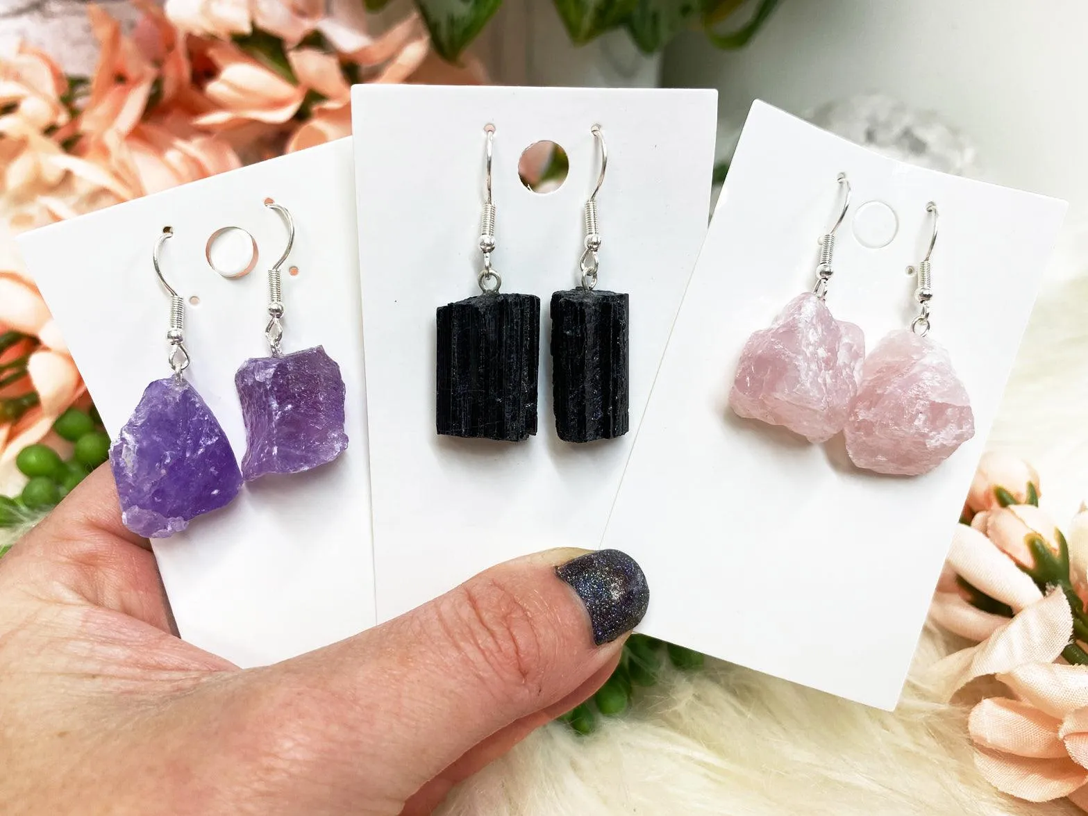 Raw Crystal Earrings