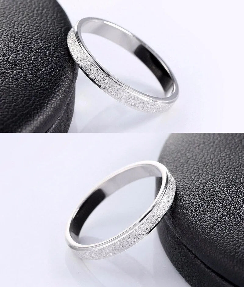 Real Certified Tibetan Silver Ring Frosted Top Quality Allergy Free Jewelry