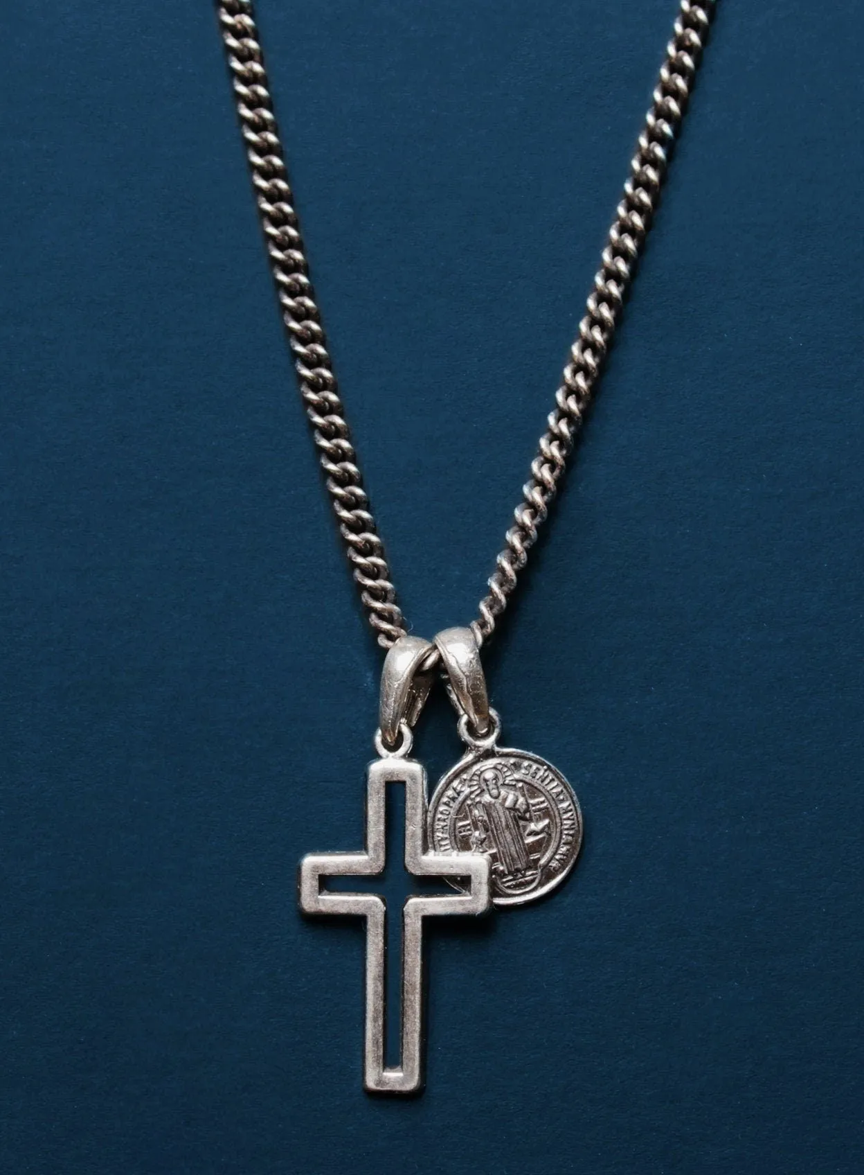 Saint Benedict Cross necklace for men