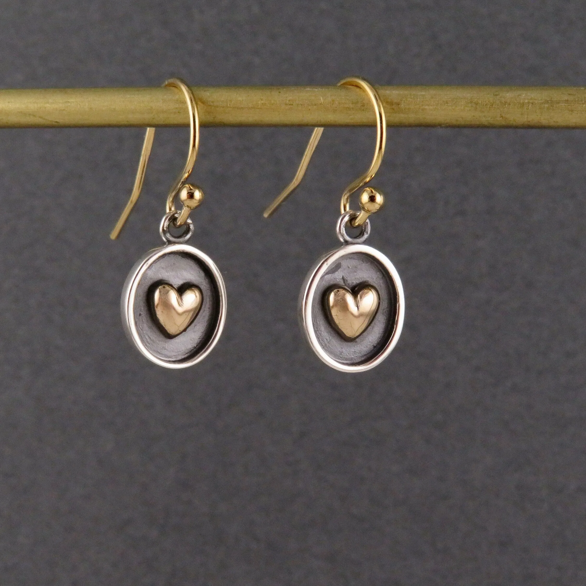 Shadow Box Heart Earrings