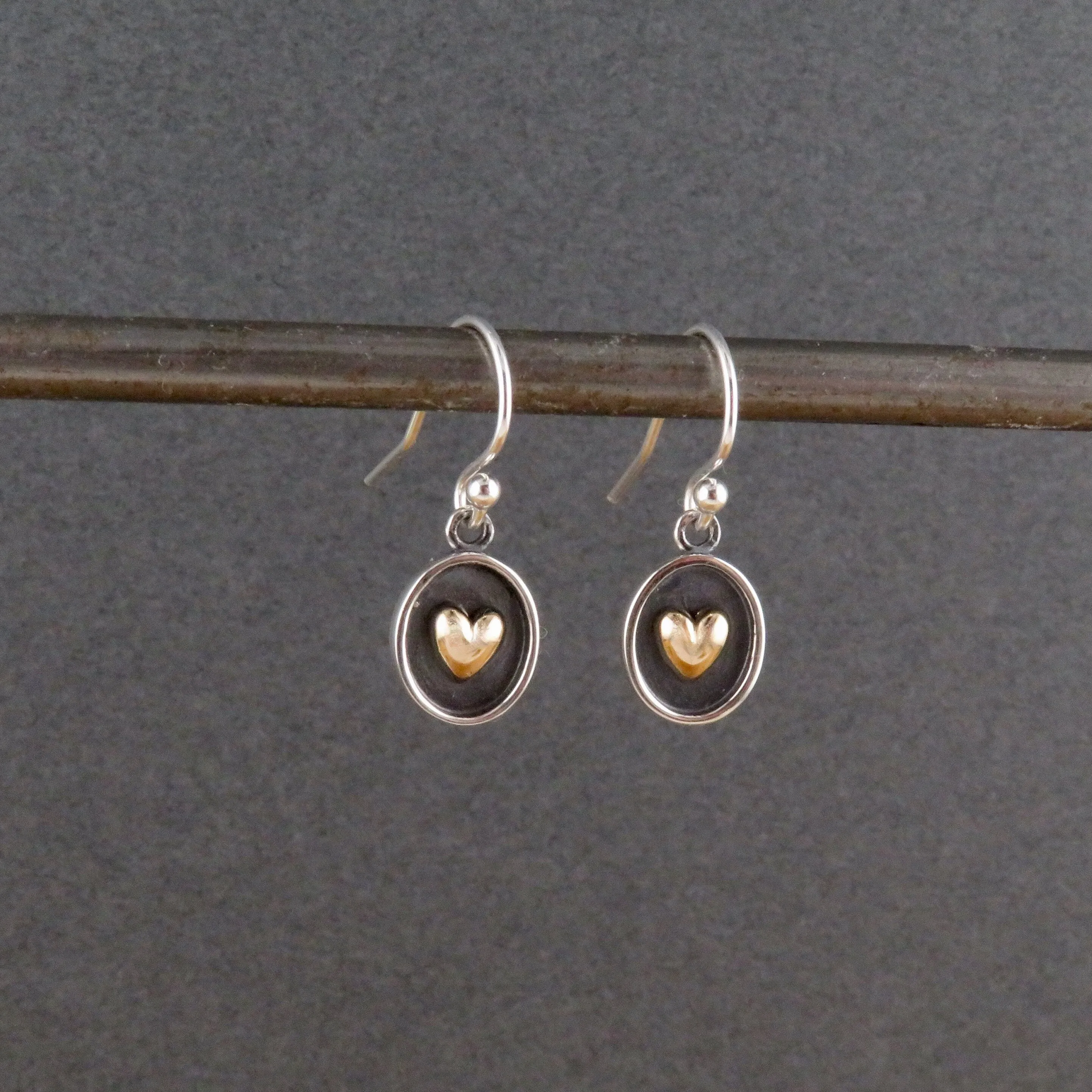 Shadow Box Heart Earrings