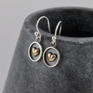 Shadow Box Heart Earrings