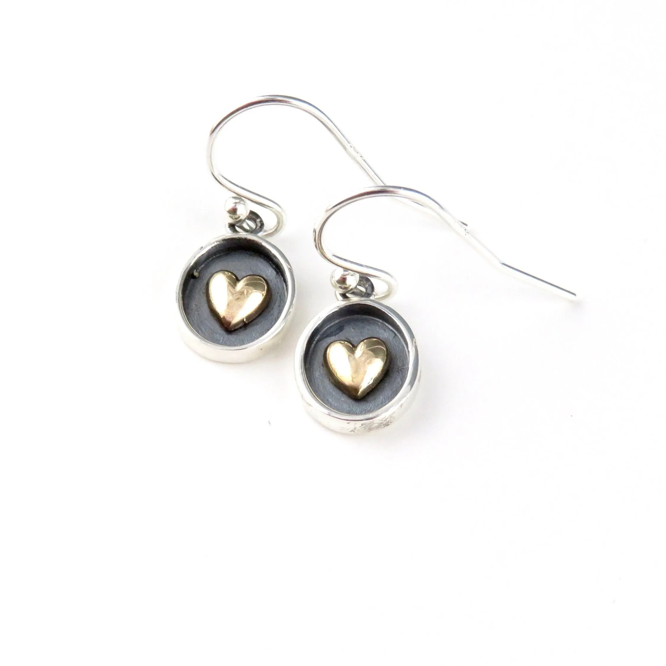 Shadow Box Heart Earrings