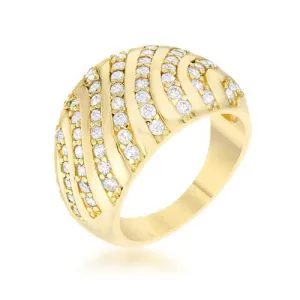 Shayla 0.95ct CZ 14k Gold Contemporary Dome Ring