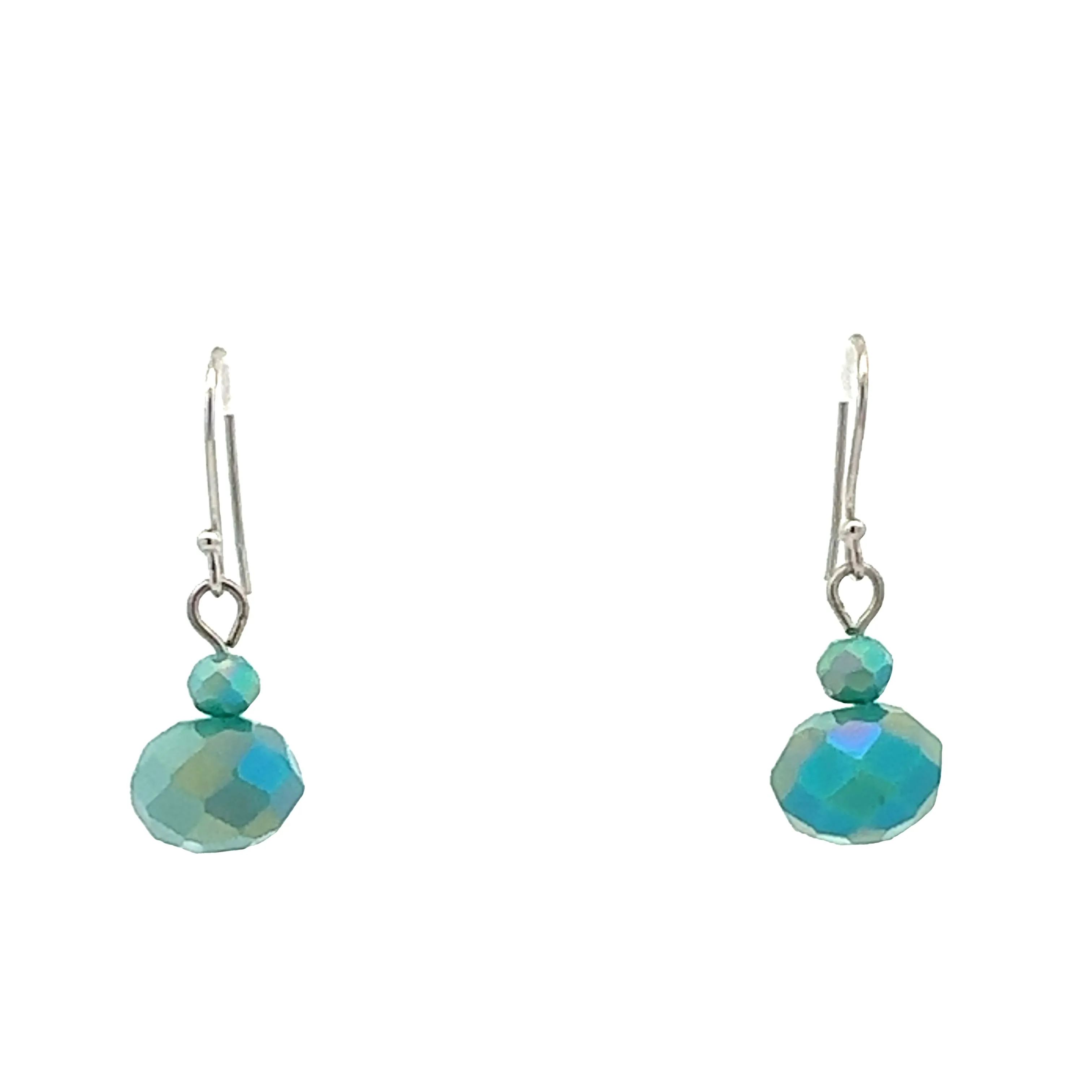 Short Earrings - Turquoise Crystal