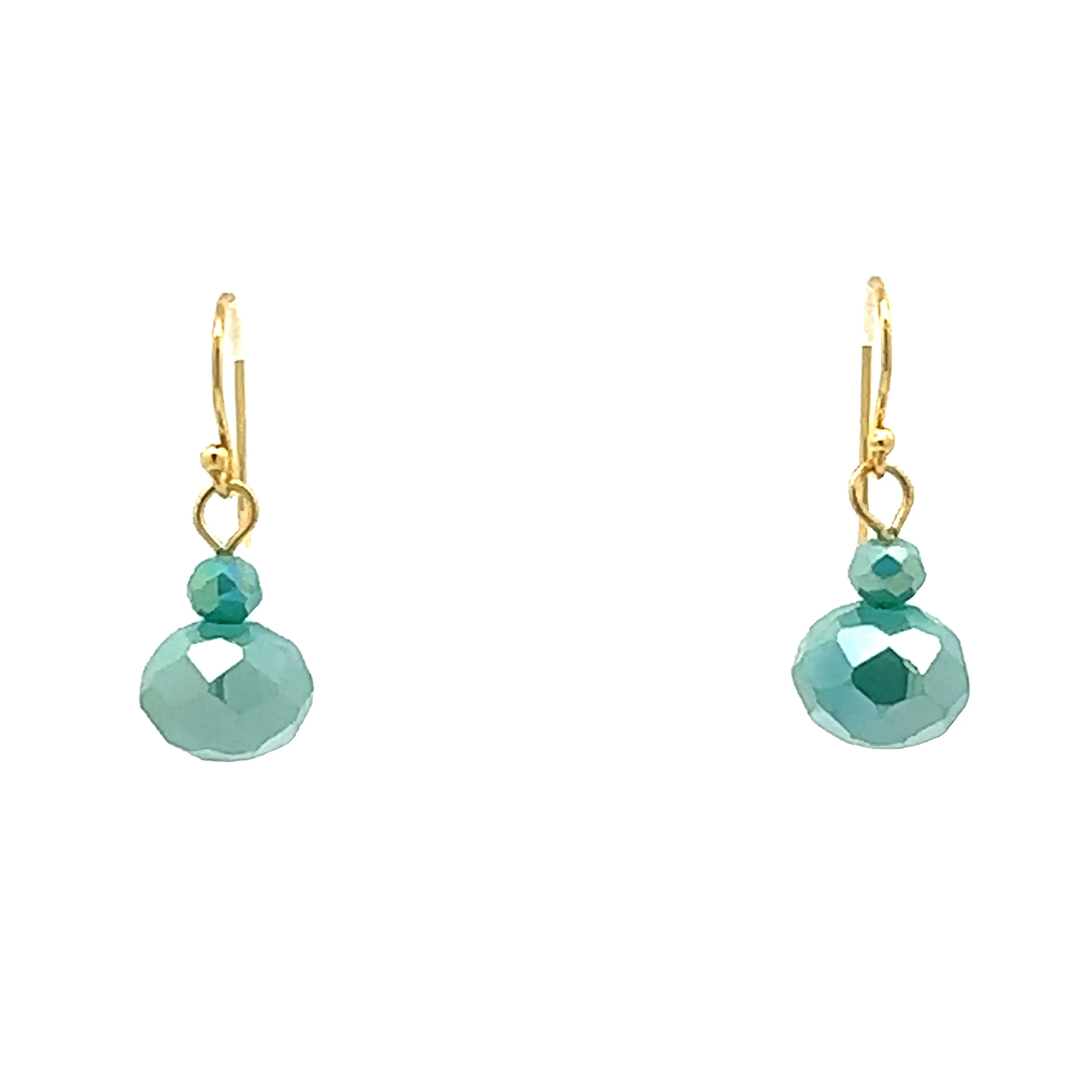 Short Earrings - Turquoise Crystal