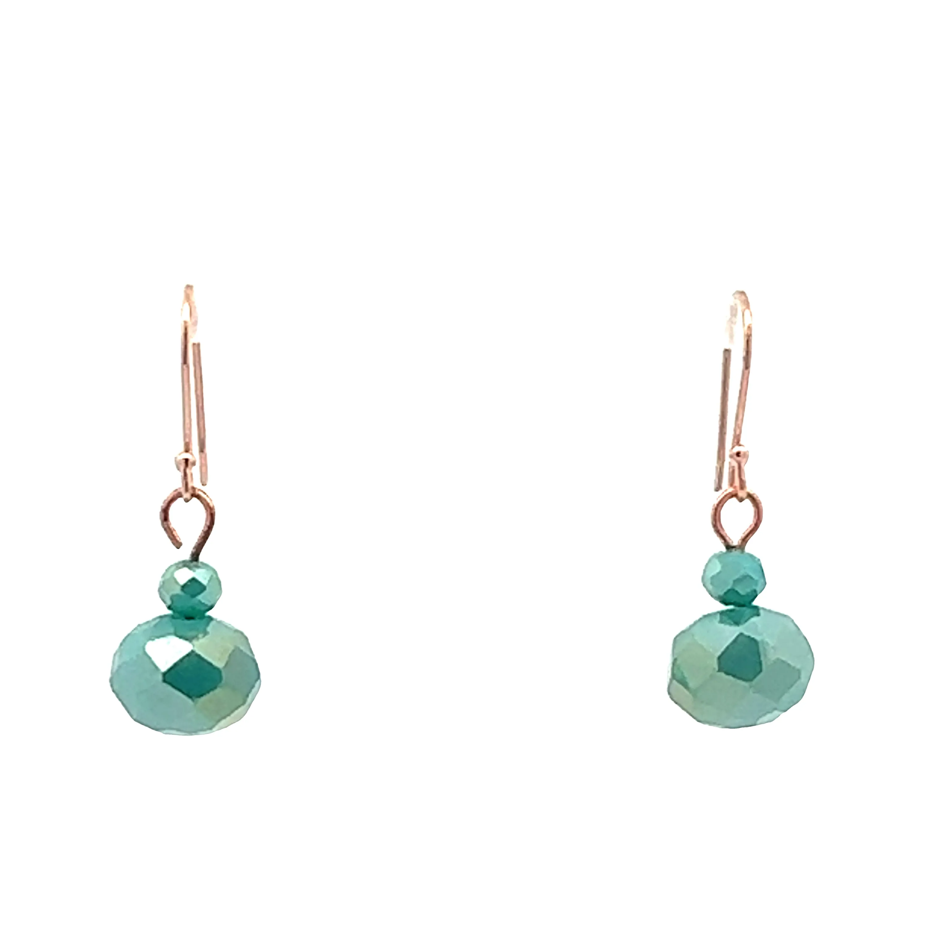 Short Earrings - Turquoise Crystal