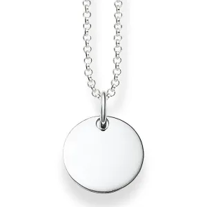 Silver Engravable Disc Necklace