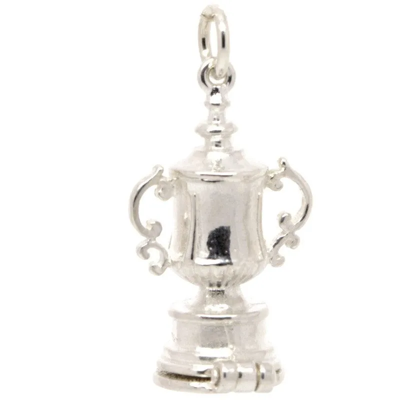 Silver Football Cup Charm