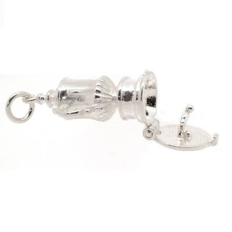 Silver Football Cup Charm