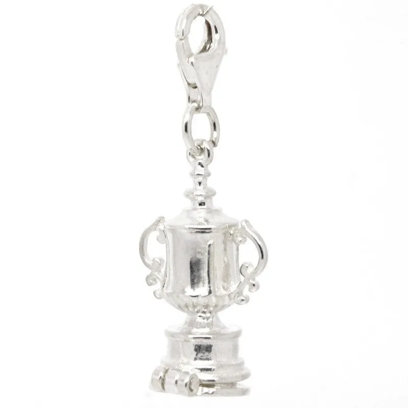 Silver Football Cup Charm