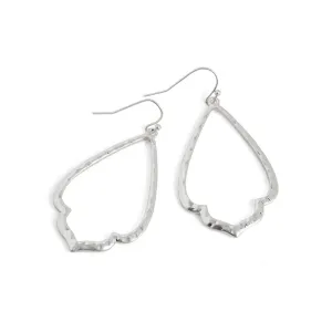 Silver Outline Dangle Earrings