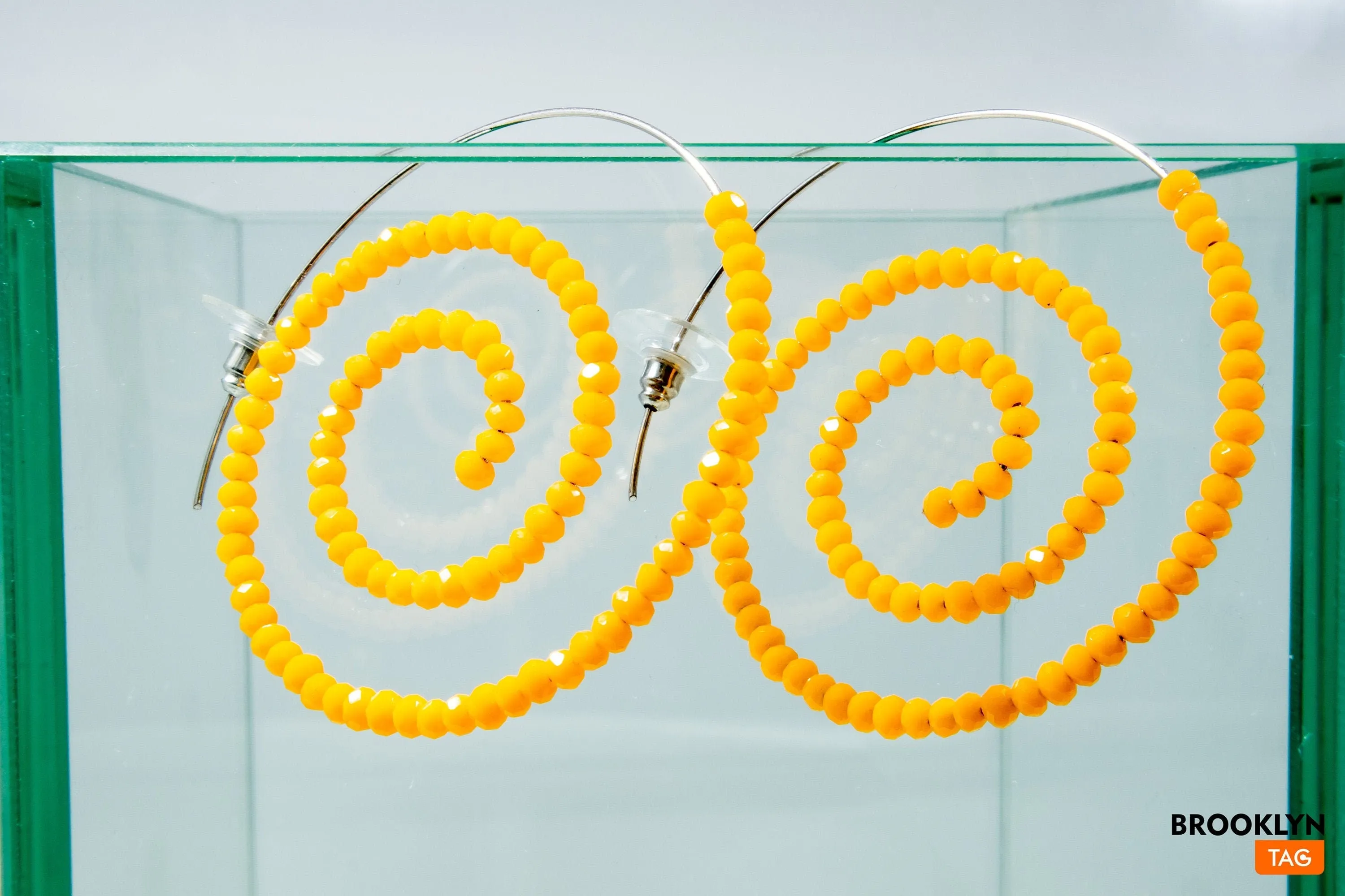 Spiral Earrings in Yellow