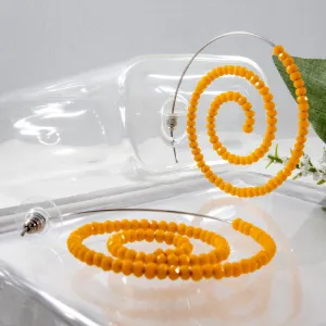 Spiral Earrings in Yellow