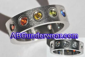 Stainless Steel Rainbow Ring