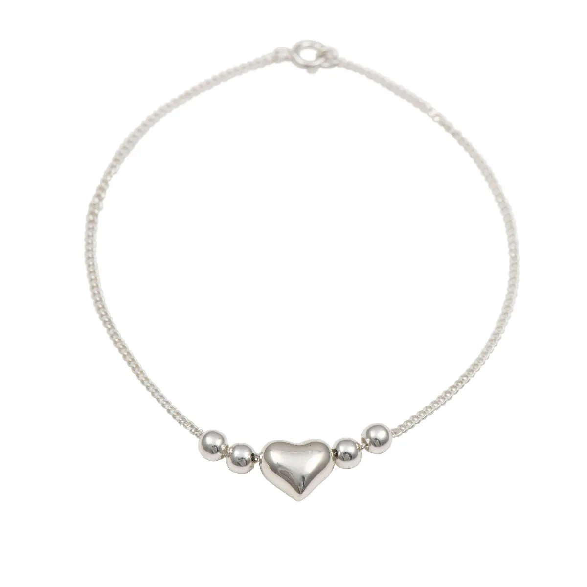 Sterling Silver Heart Bracelet