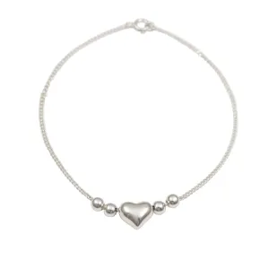 Sterling Silver Heart Bracelet