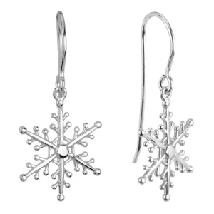 Sterling Silver Snowflake Earrings