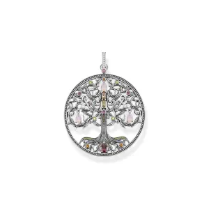 STERLING SILVER TREE OF LOVE EMBELLISHED PENDANT