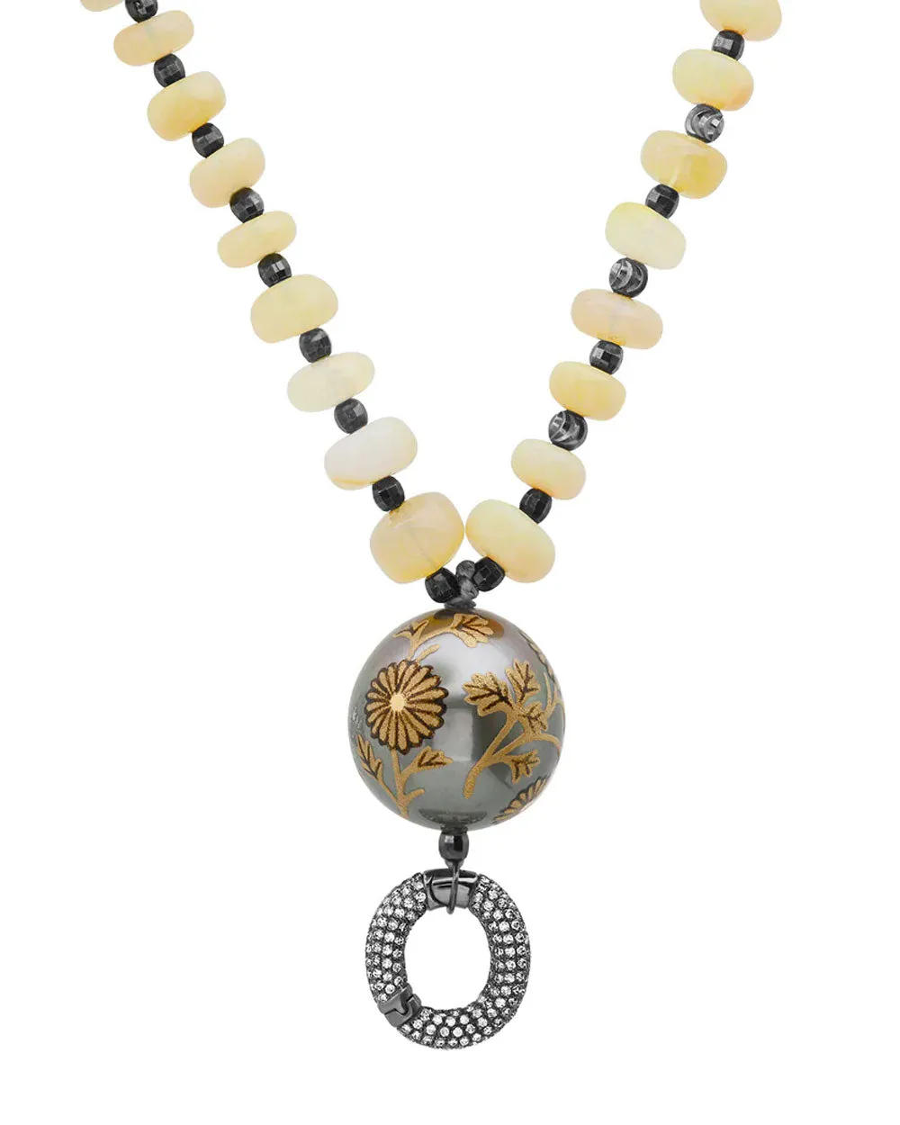 Tahitian Diamond Pearl Beaded Necklace