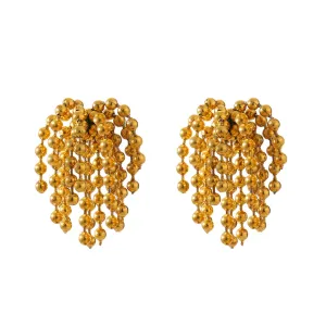 Tassel Bead Stud Earrings