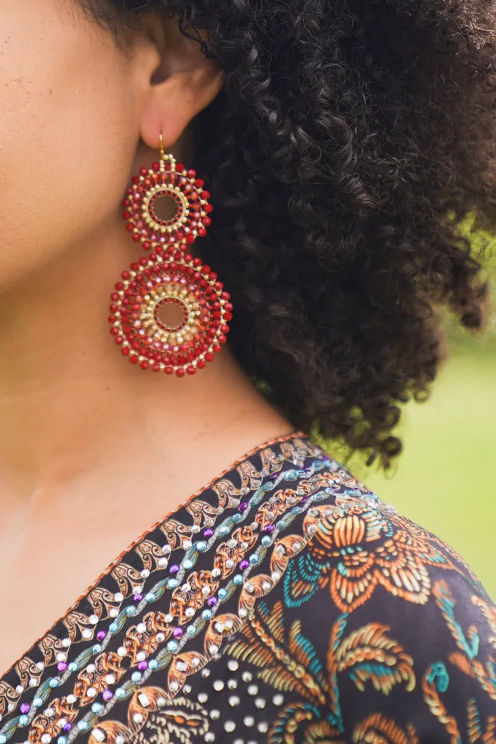 Thai Double Circle Earrings