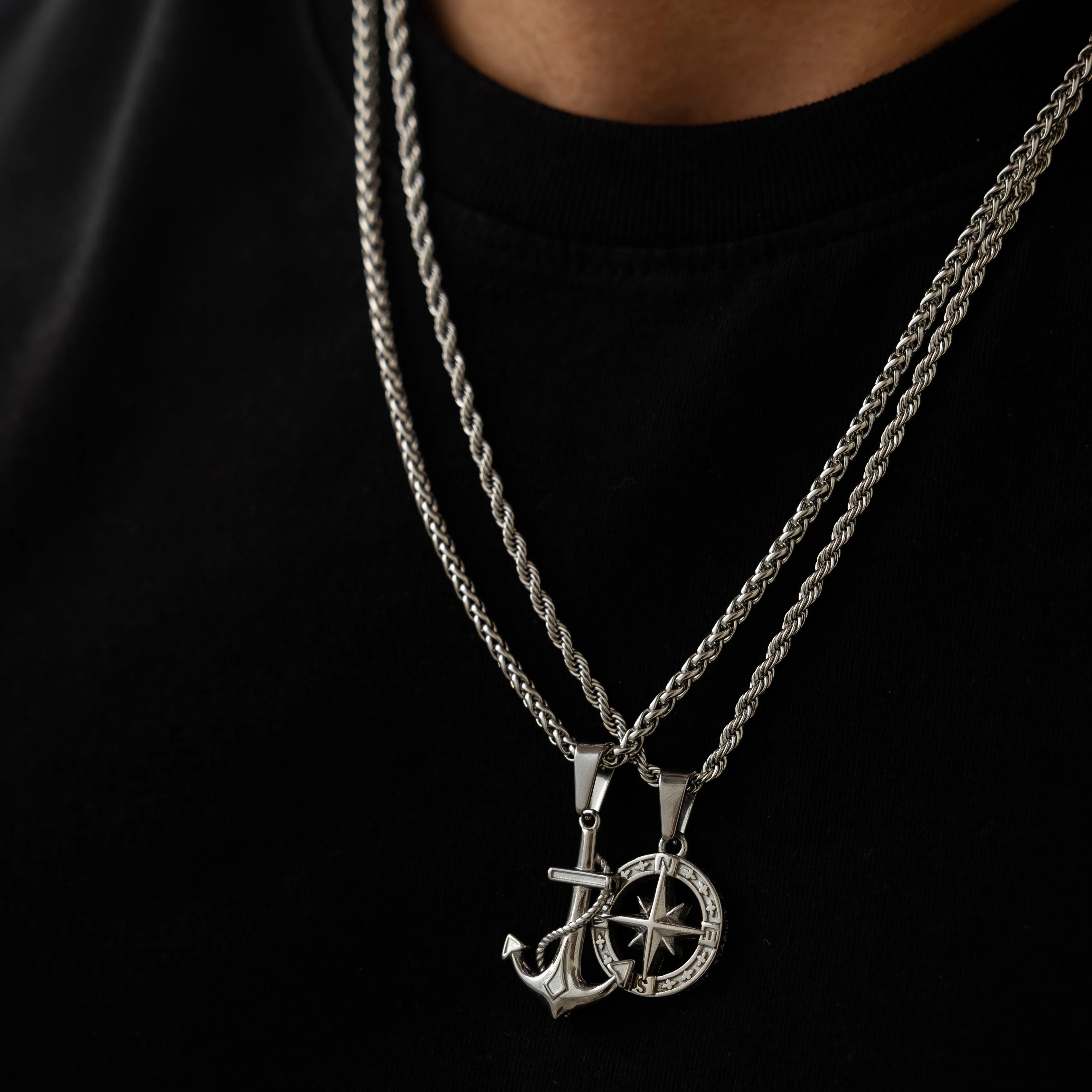 The Anchor Pendant Set - Silver RG1010S