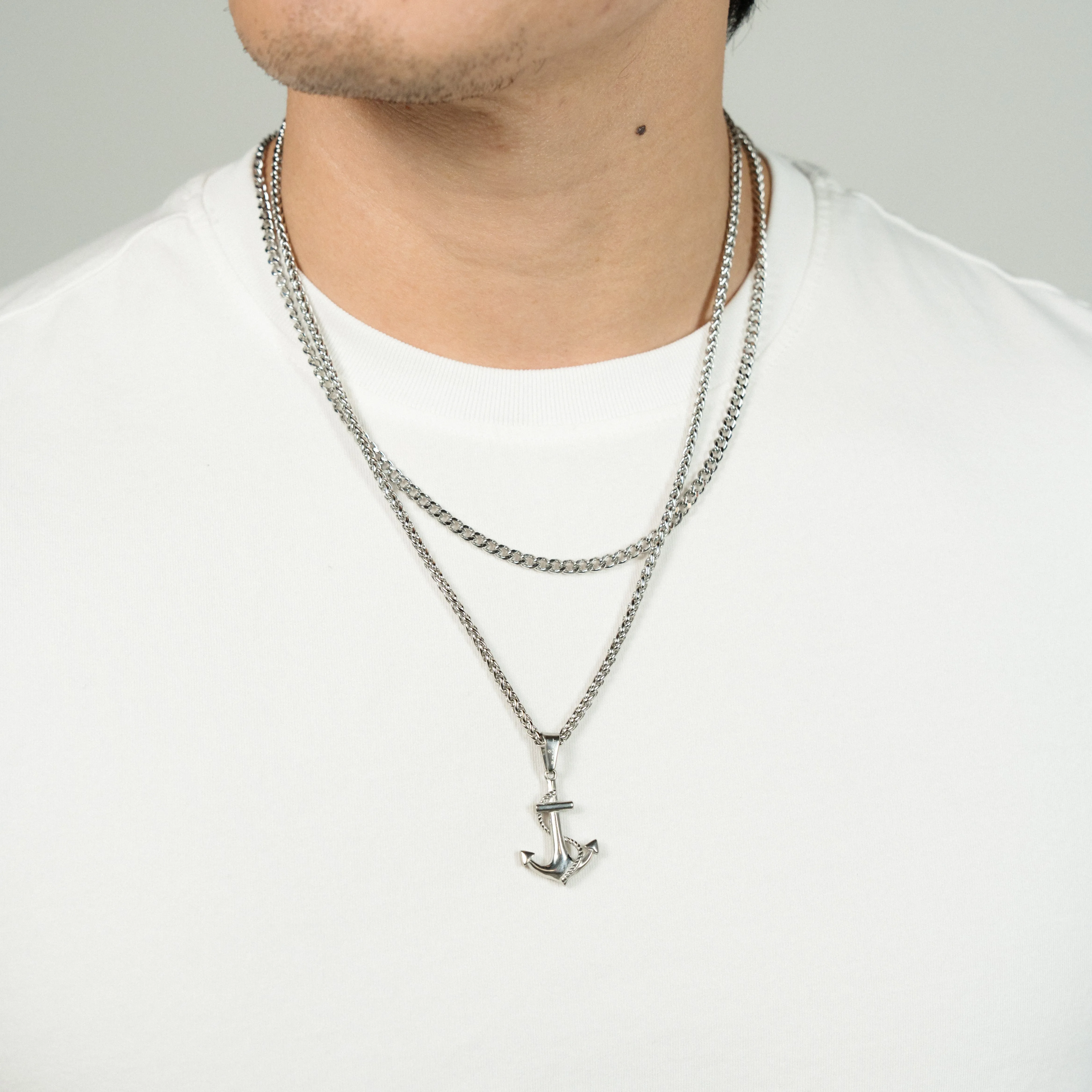 The Anchor Pendant Set - Silver RG1010S