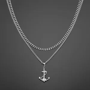 The Anchor Pendant Set - Silver RG1010S