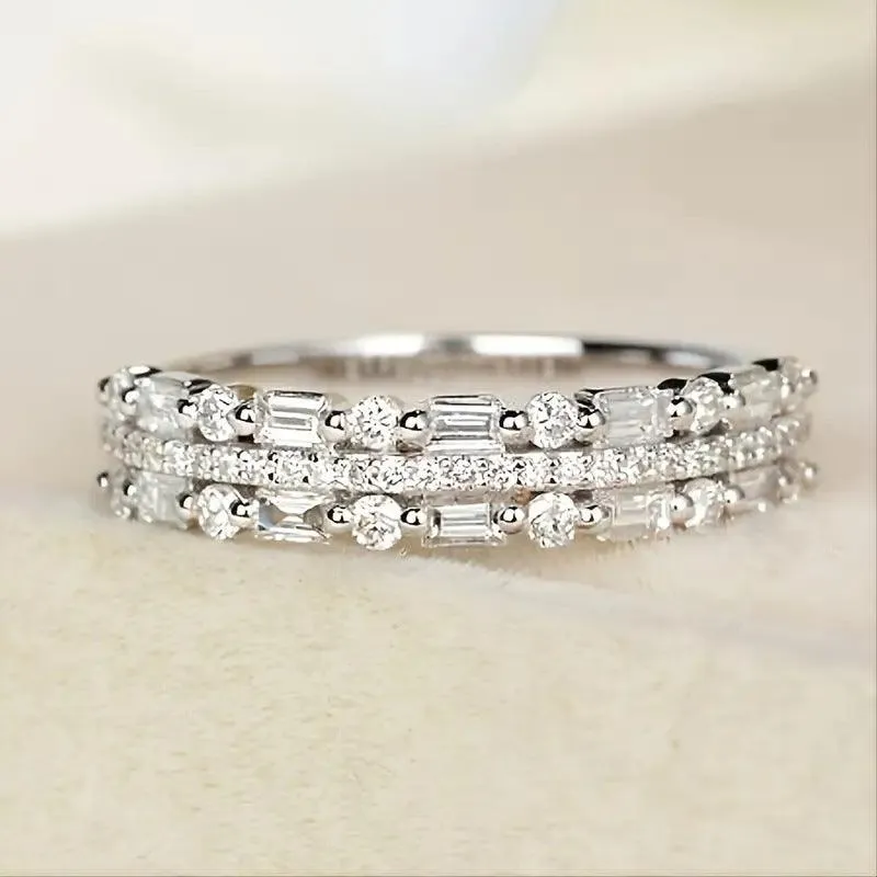 Three-layer Fine Circle Line Ring