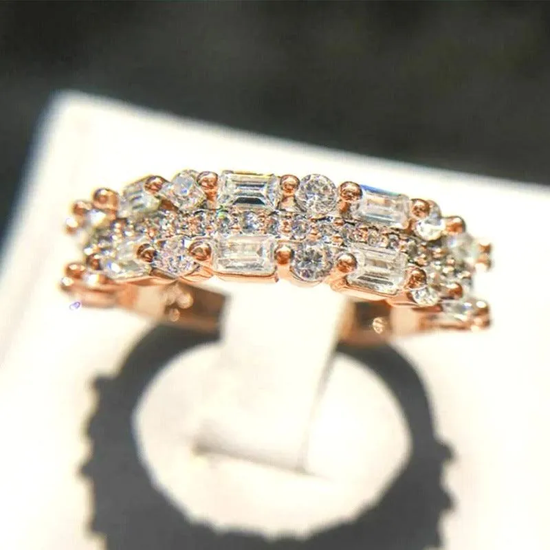 Three-layer Fine Circle Line Ring