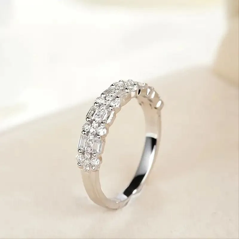 Three-layer Fine Circle Line Ring